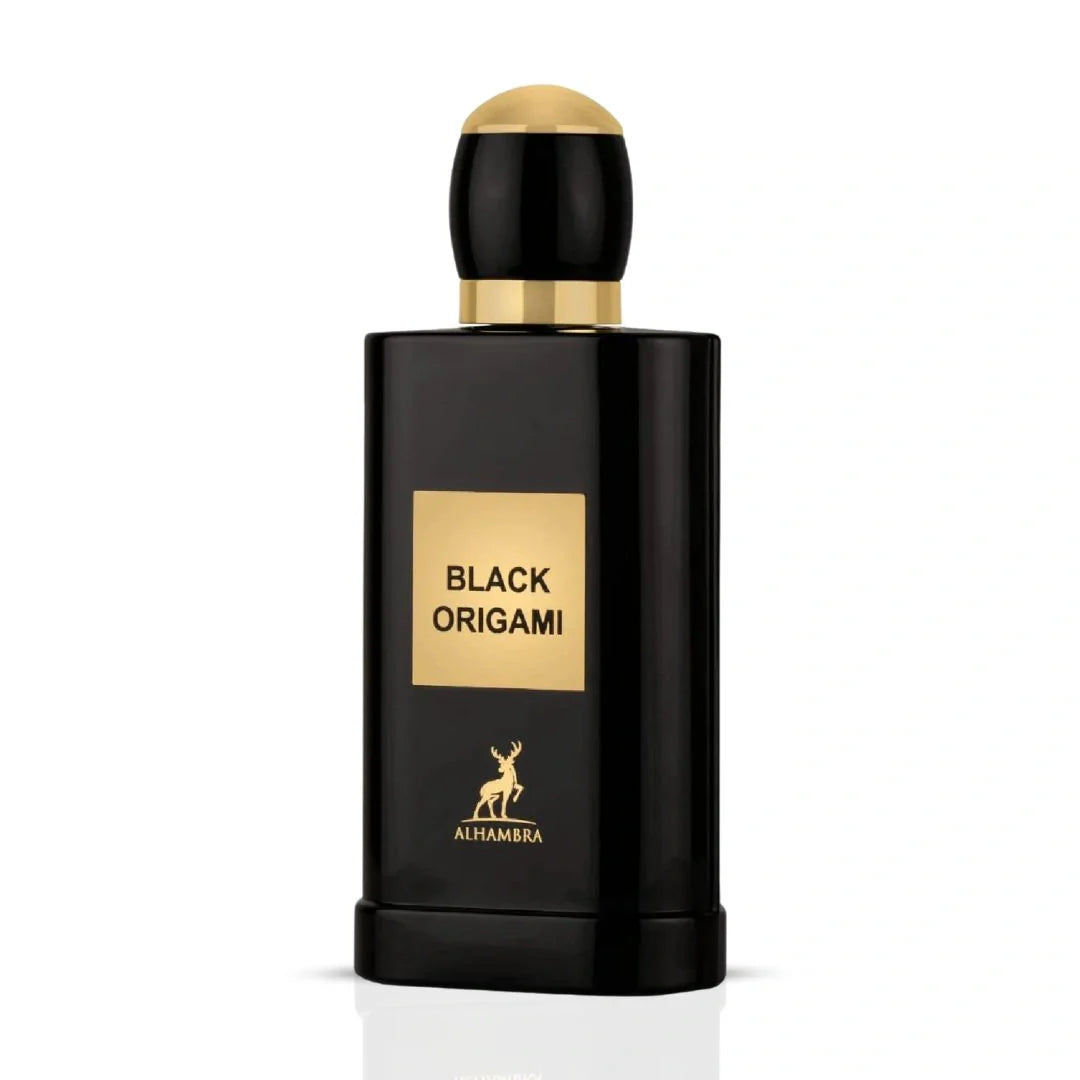 Black Origami Eau de Parfum Spray 100ml (3.4 oz) by Maison Alhambra - Intense Oud