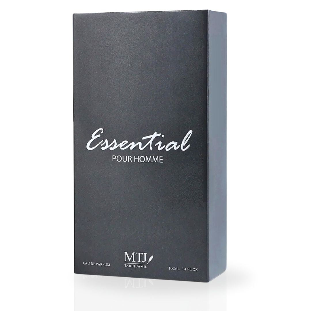 Essential Pour Homme EDP Spray 100ML (3.4OZ) by MTJ | Long Lasting, Spicy, Citrusy, Leathery, Luxurious Masculine Scent.