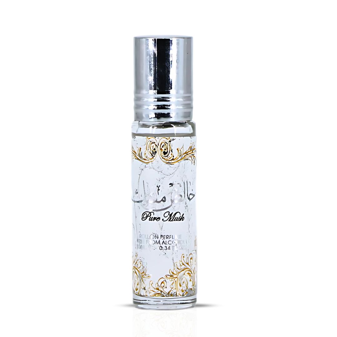 Pure Musk Roll On Perfume Oil CPO 10ML (0.34 OZ) By Ard Al Zaafaran | A Whisper Of Pure White Musk, Perfect For Subtle Elegance. (Pack Of 12)