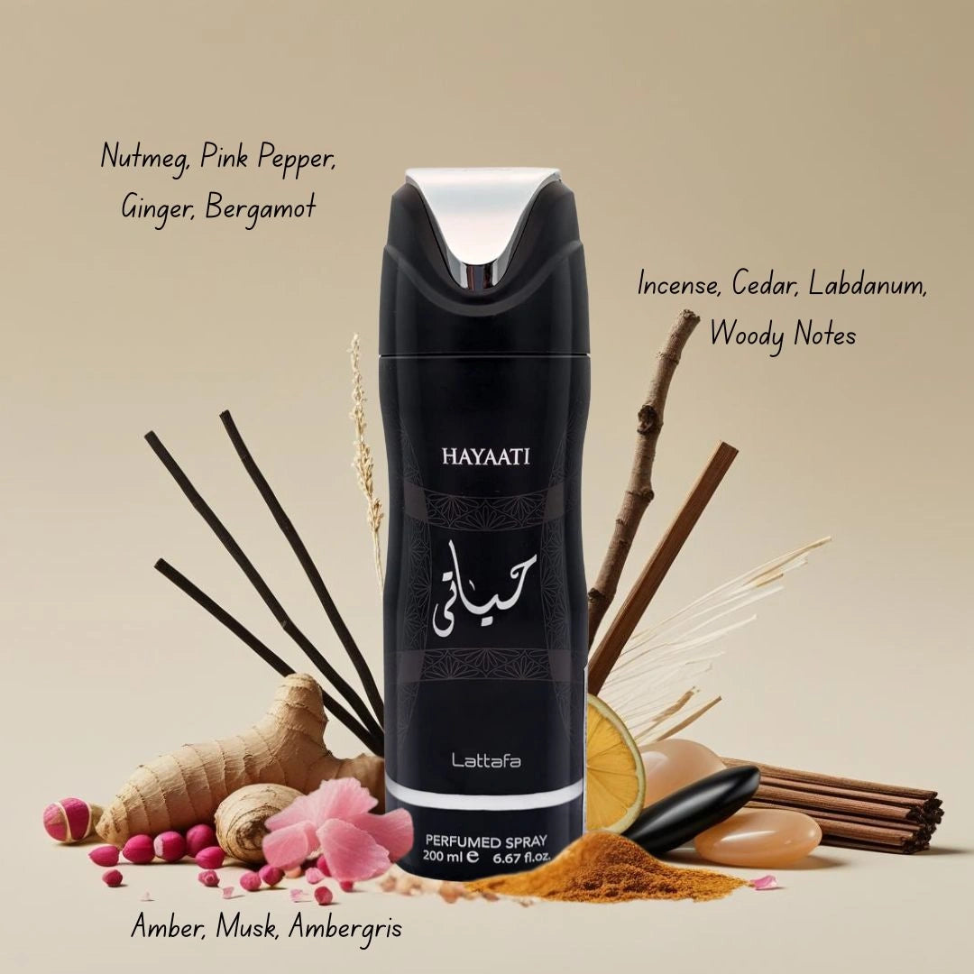 Hayaati Deodorant Spray 200ml (6.7 oz) by Lattafa