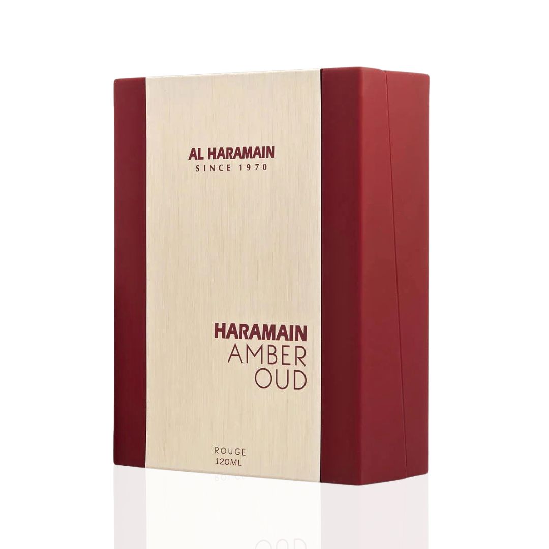 Amber Oud Rouge Edition EDP Spray 120ML (4 OZ) By Al Haramain | A Sophisticated Blend Of Luxurious & Sensual Fragrance Elements.