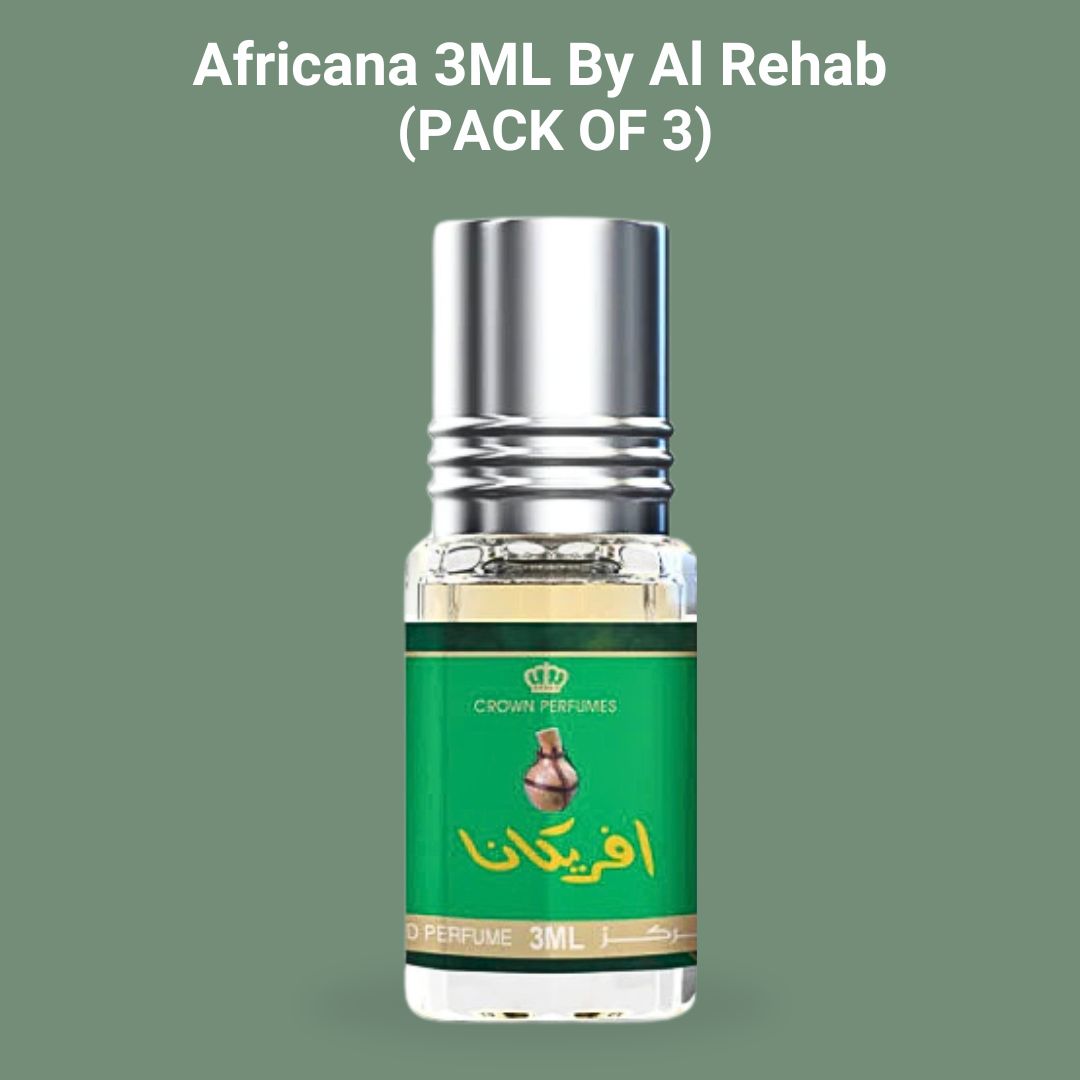 Africana 3ML Perfume Oil By Al Rehab (PACK OF 3)