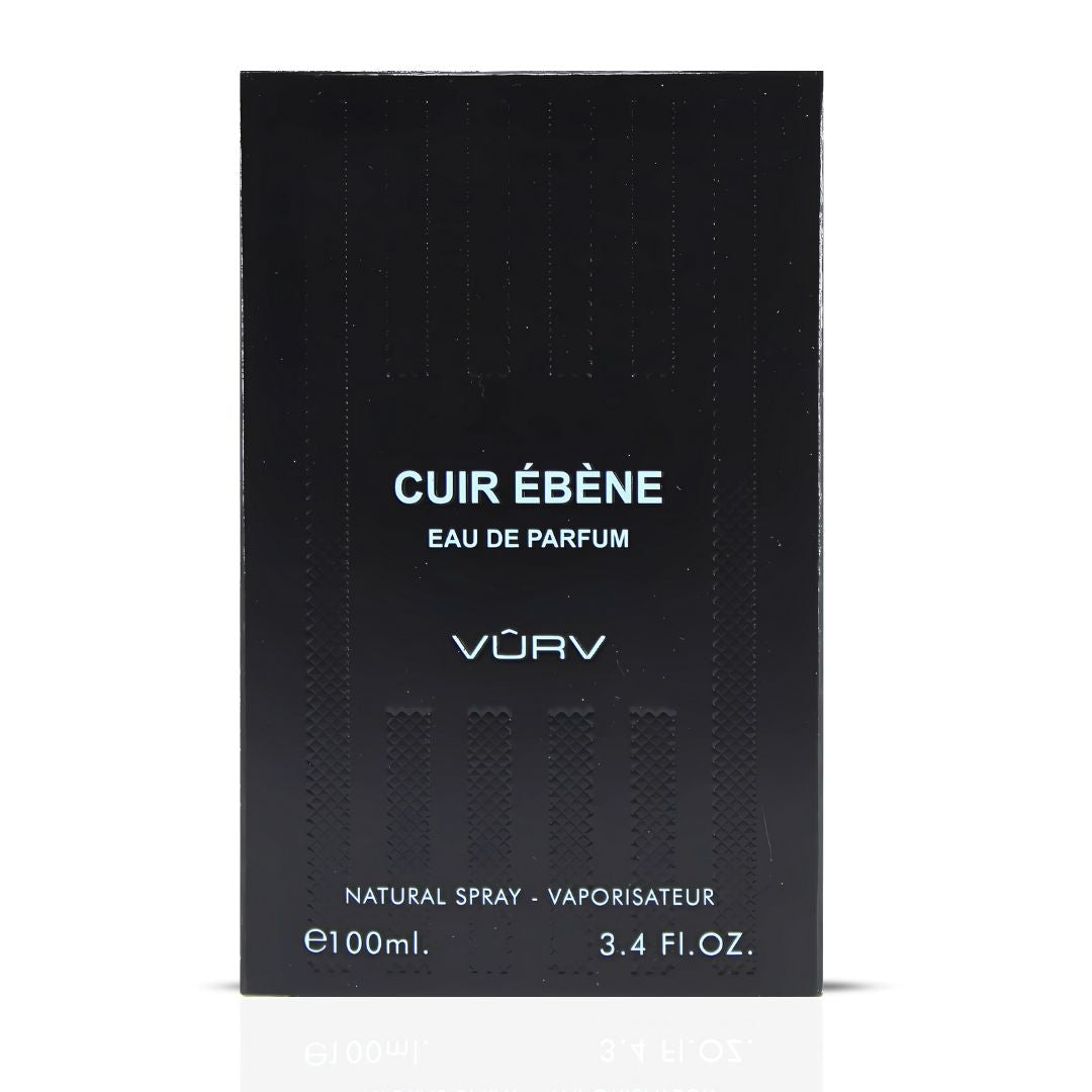 Cuir Ebene Eau De Parfum Spray 100ML (3.4 OZ) by Vurv | A Bold Blend of Sweet Raspberry, Rich Saffron, and Leathery Warmth.