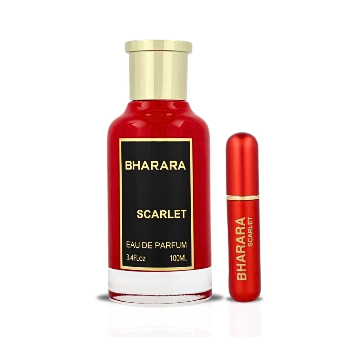 Bharara Scarlet Eau De Parfum Spray 100ML (3.4 OZ) By BHARARA | A Long-Lasting Symphony of Citrus, Florals, and Sensual Woods.