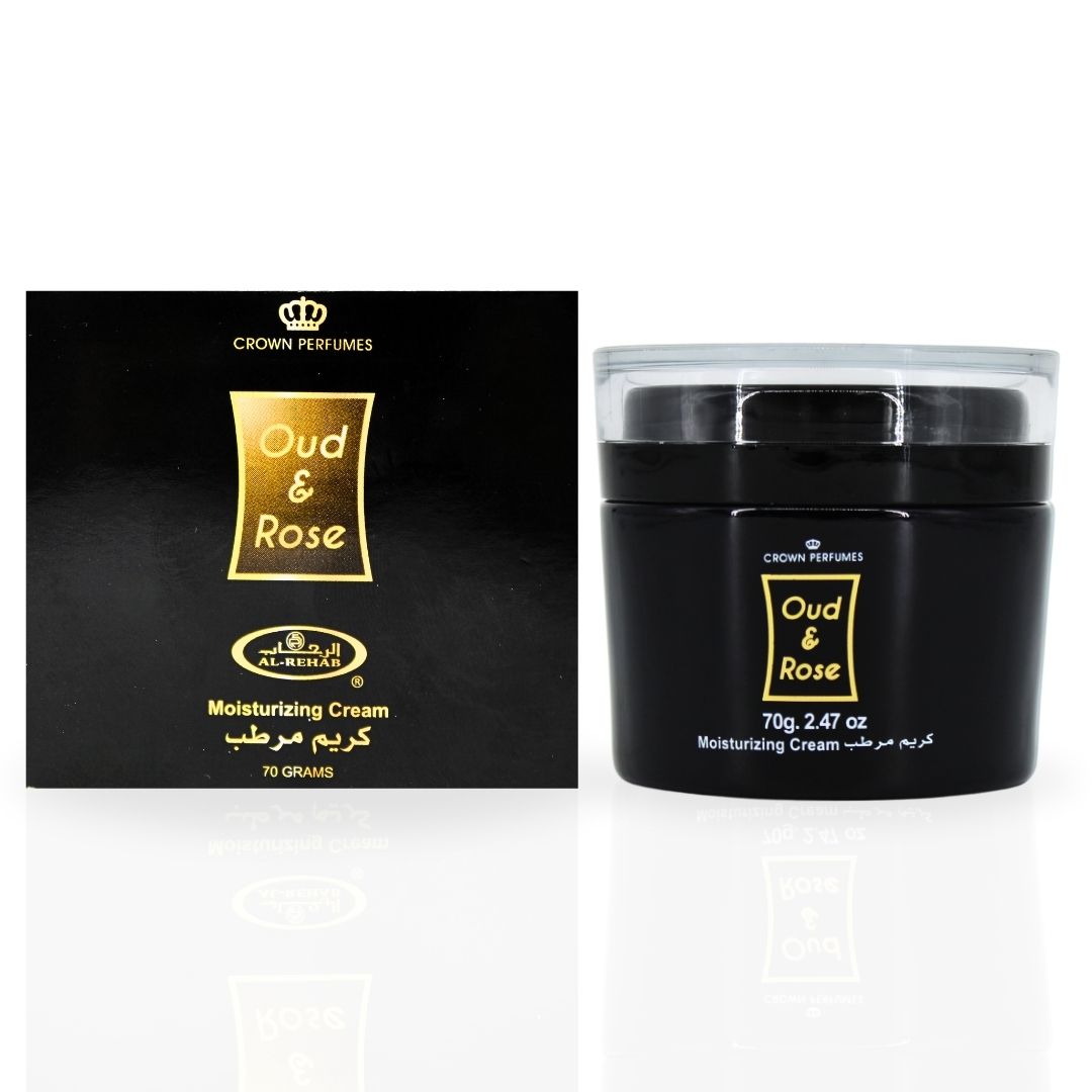 Oud & Rose Moisturizing Cream 70GMS By Al Rehab | Deeply Hydrating, Soothing, Revitalizes Dry Skin, Floral Fragrance.