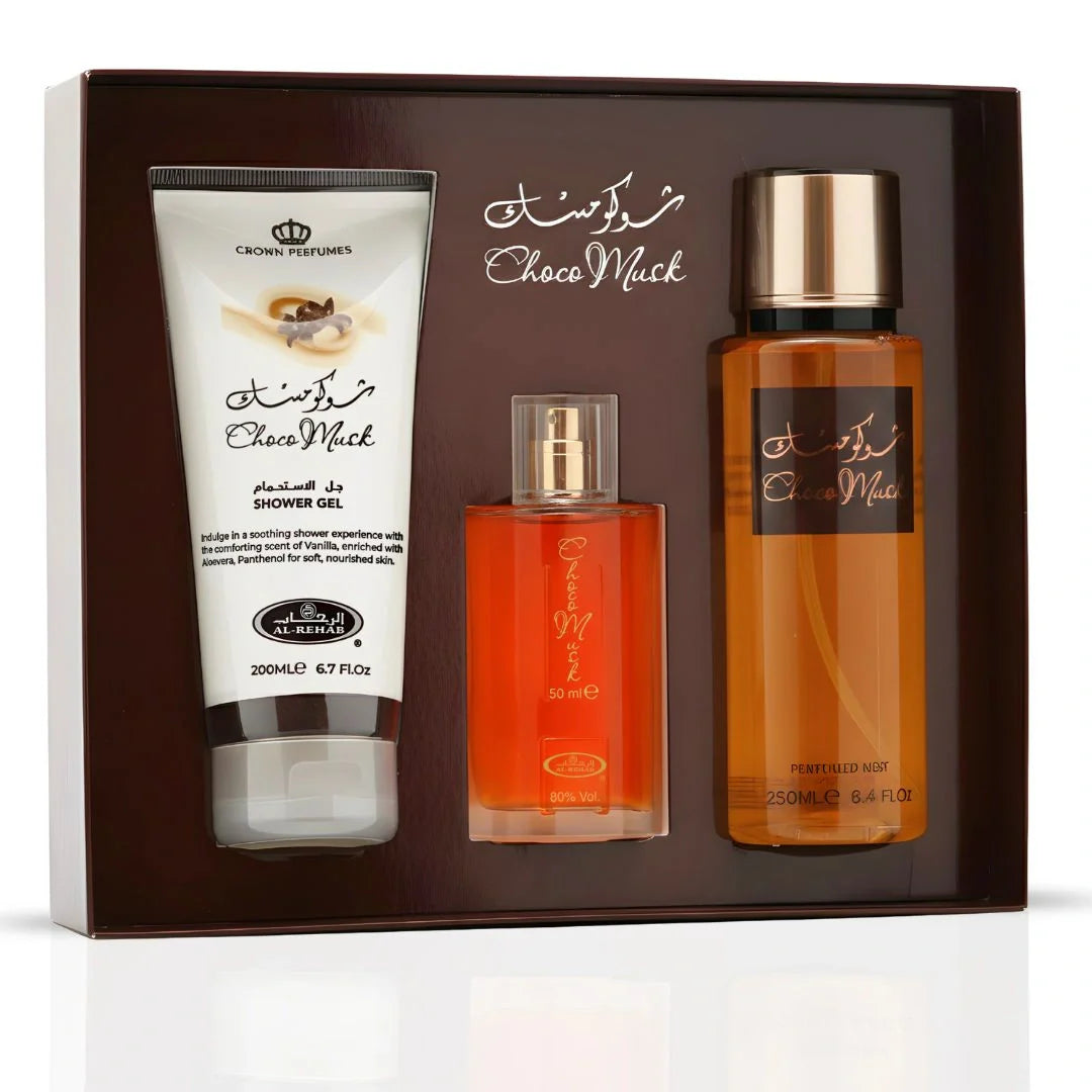 Choco Musk 3-Piece Perfume Gift Set by Al Rehab (Gift Set)