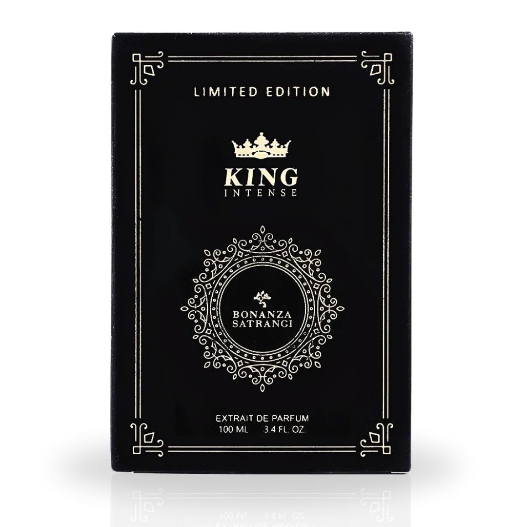 King Intense EDP Spray 100ML (3.4 OZ) by Bonanza Satrangi | Long Lasting, Refreshing, Warm, Exquisite Vanilla Fragrance.