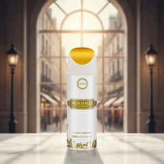 Armaf High Street Deodorant Spray 200ml bottle with a sleek design, showcasing the deodorant for men.