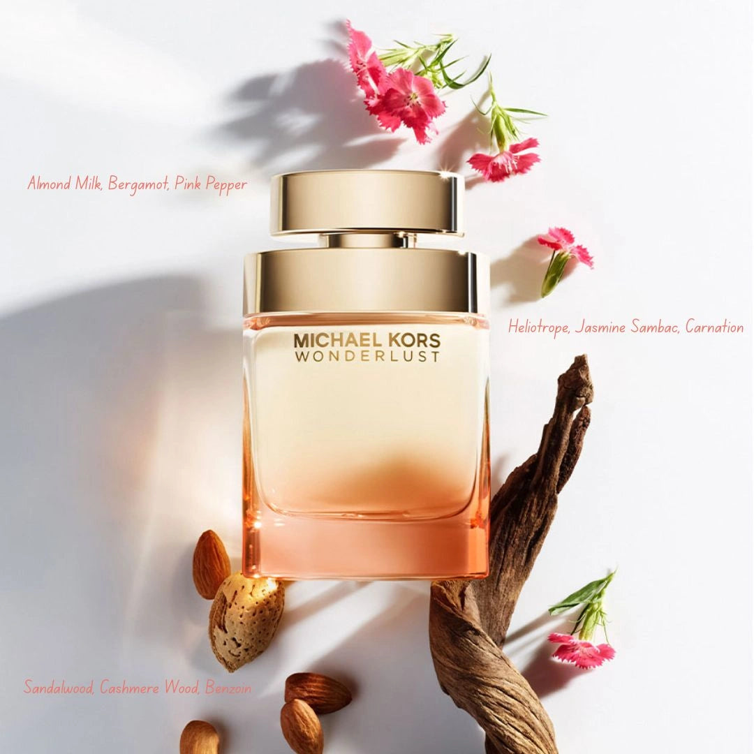 Michael Kors Wonderlust 4Pc Gift Set (3.4oz EDP Spray, 3.4oz Body Lotion, 3.4oz Shower Gel, 10ml EDP Spray)