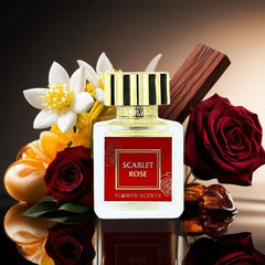 Scarlet Rose Eau de Parfum Spray 65ml (2.2 oz) by Flower Scents | Opulent Rose, Creamy Woods & Golden Amber Warmth