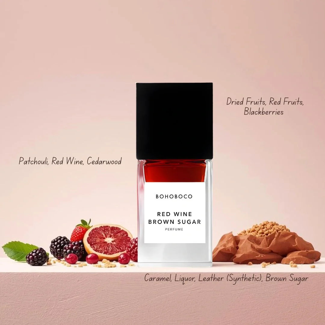 Red Wine Brown Sugar Eau de Parfum Spray 50ml (1.7 fl oz) by Bohoboco - Intense Oud