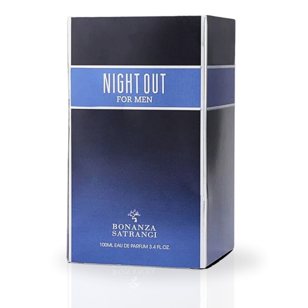 Night Out For Men EDP Spray 100ML (3.4 OZ) by Bonanza Satrangi | Long Lasting, Refreshing, Exotic, Luxurious Fragrances.