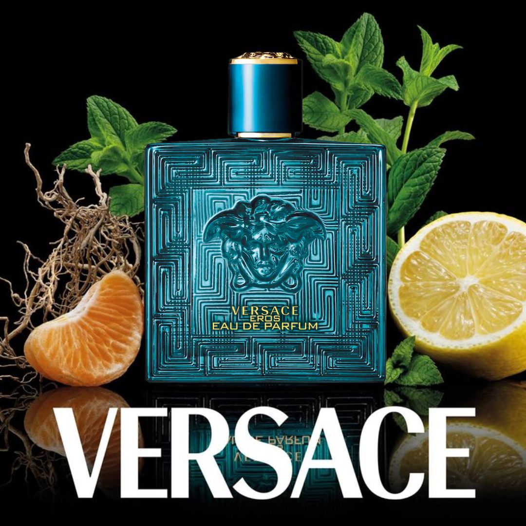 Versace Eros Eau De Parfum Spray 100ML (3.4 OZ) by Versace | Feel the Power of Versace: Energizing Citrus, Sophisticated Wood, Endless Luxury.