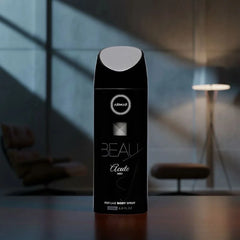 Armaf Beau Acute deodorant spray 200ml bottle with sleek design, suitable for daily use and freshening up.