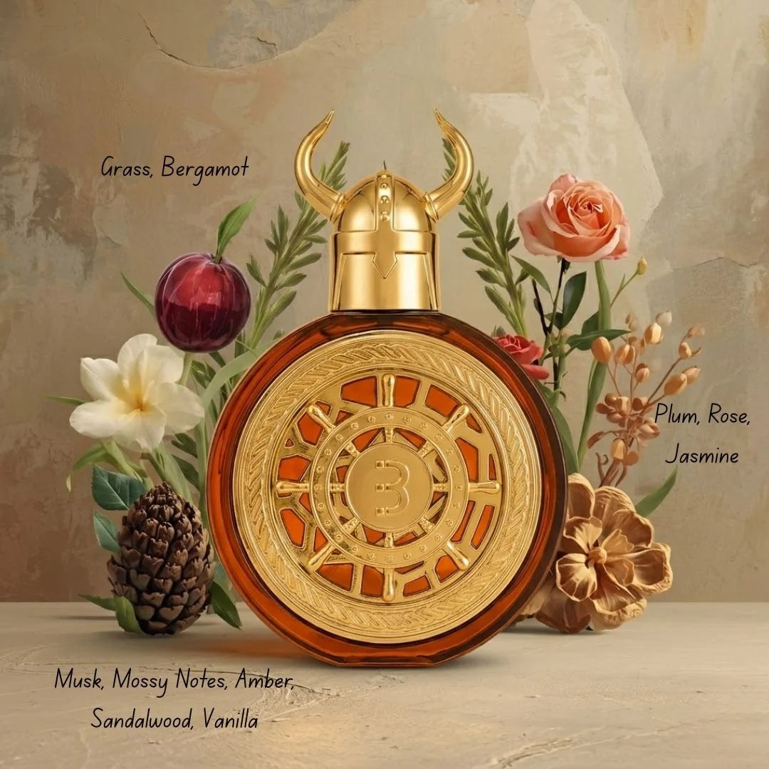 Bharara Viking Rio Eau De Parfum spray bottle, 100ml, with sleek design and BHARARA branding visible on the container.