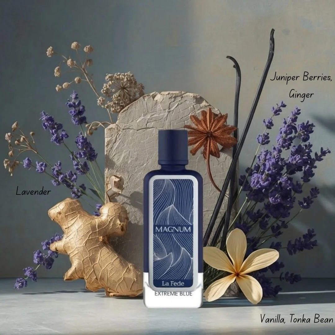 La Fede Magnum Extreme Blue Eau de Parfum Spray 100ml (3.4 oz) by Khadlaj