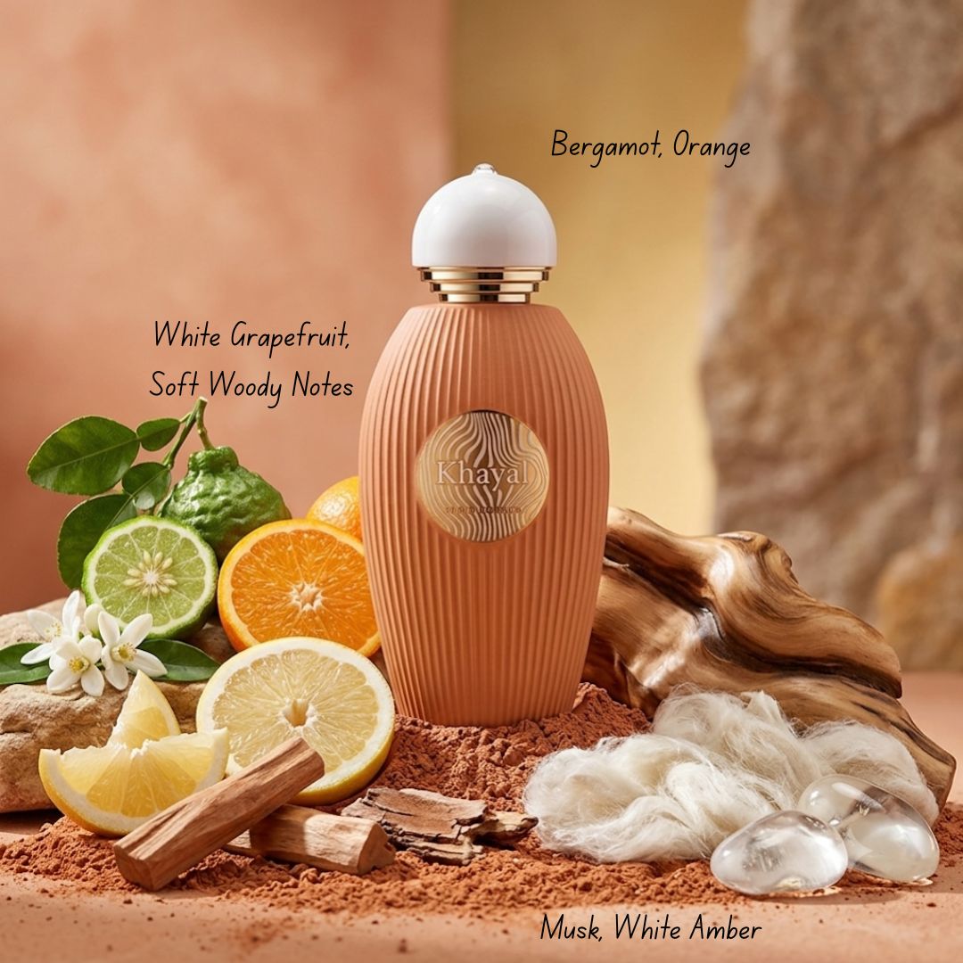 Khayal Eau de Parfum Spray by Paris Corner, 100ml bottle, with elegant perfume packaging and flacon.