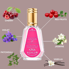 London Girl Eau De Parfum Spray 50ML (1.7 OZ) By Al Rehab | A Sweet & Sophisticated Blend Of Juicy Fruits, Delicate Florals & Vanilla.