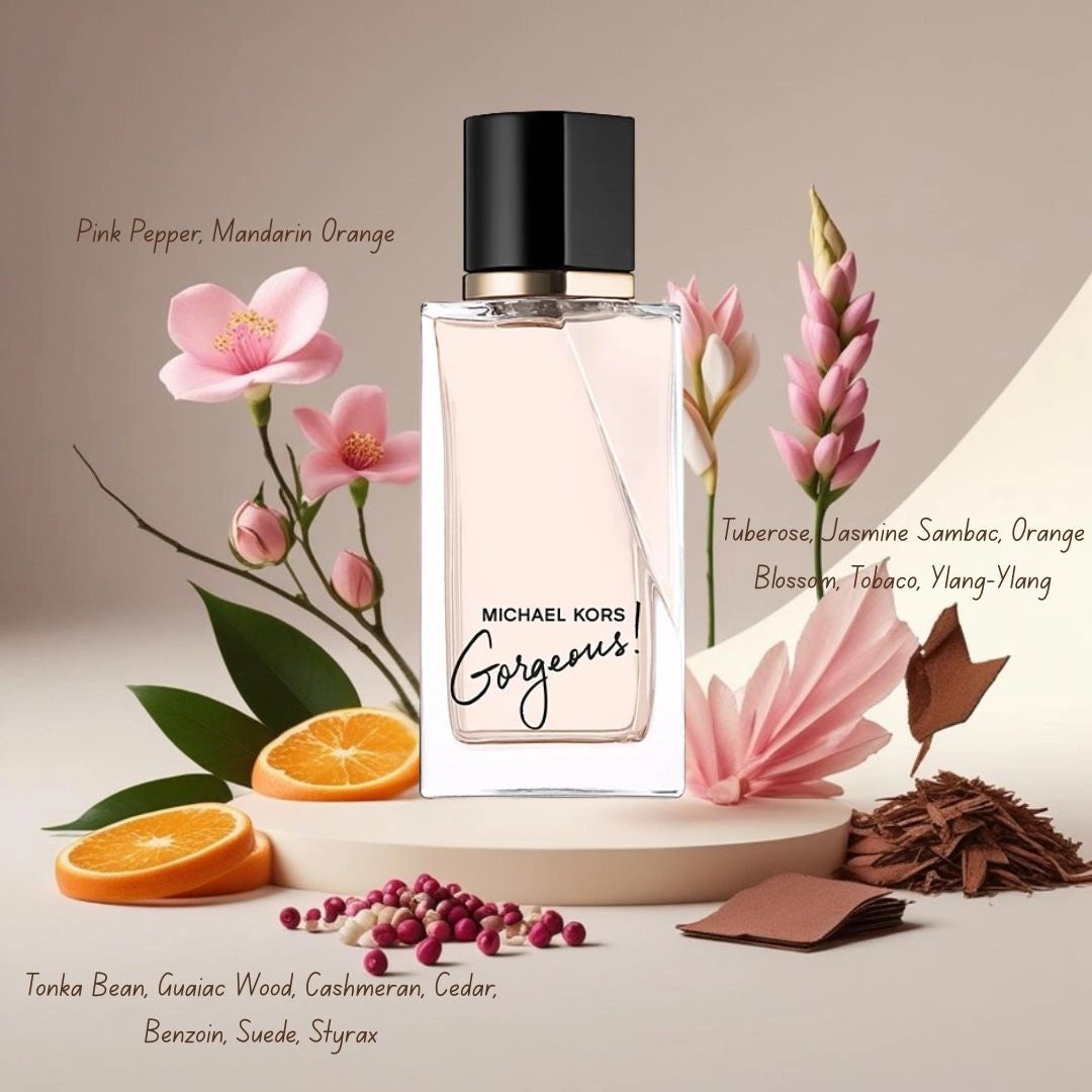 Michael Kors Gorgeous 3Pc Gift Set (3.4oz EDP Spray, 3.4oz Body Lotion & Round Purse)