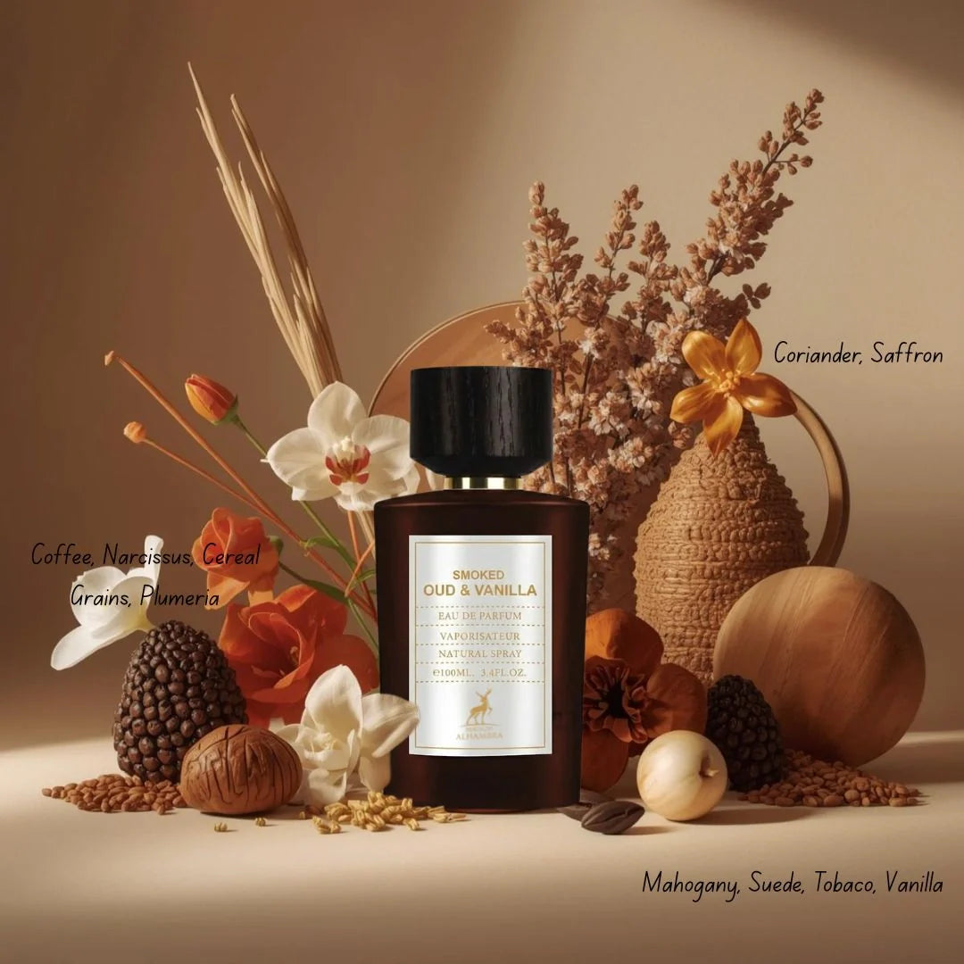 Smoked Oud & Vanilla Eau de Parfum Spray 100ml (3.4 oz) by Maison Alhambra