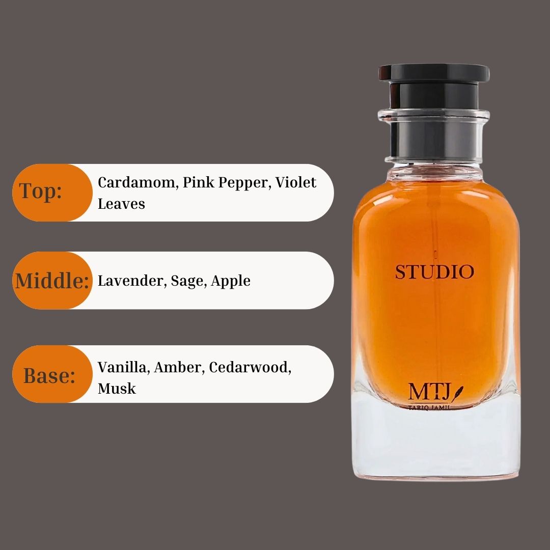 Studio EDP Spray 100ML (3.4 OZ) by MTJ | Long Lasting, Spicy, Musky, Woody, Luxurious Unisex Scent.