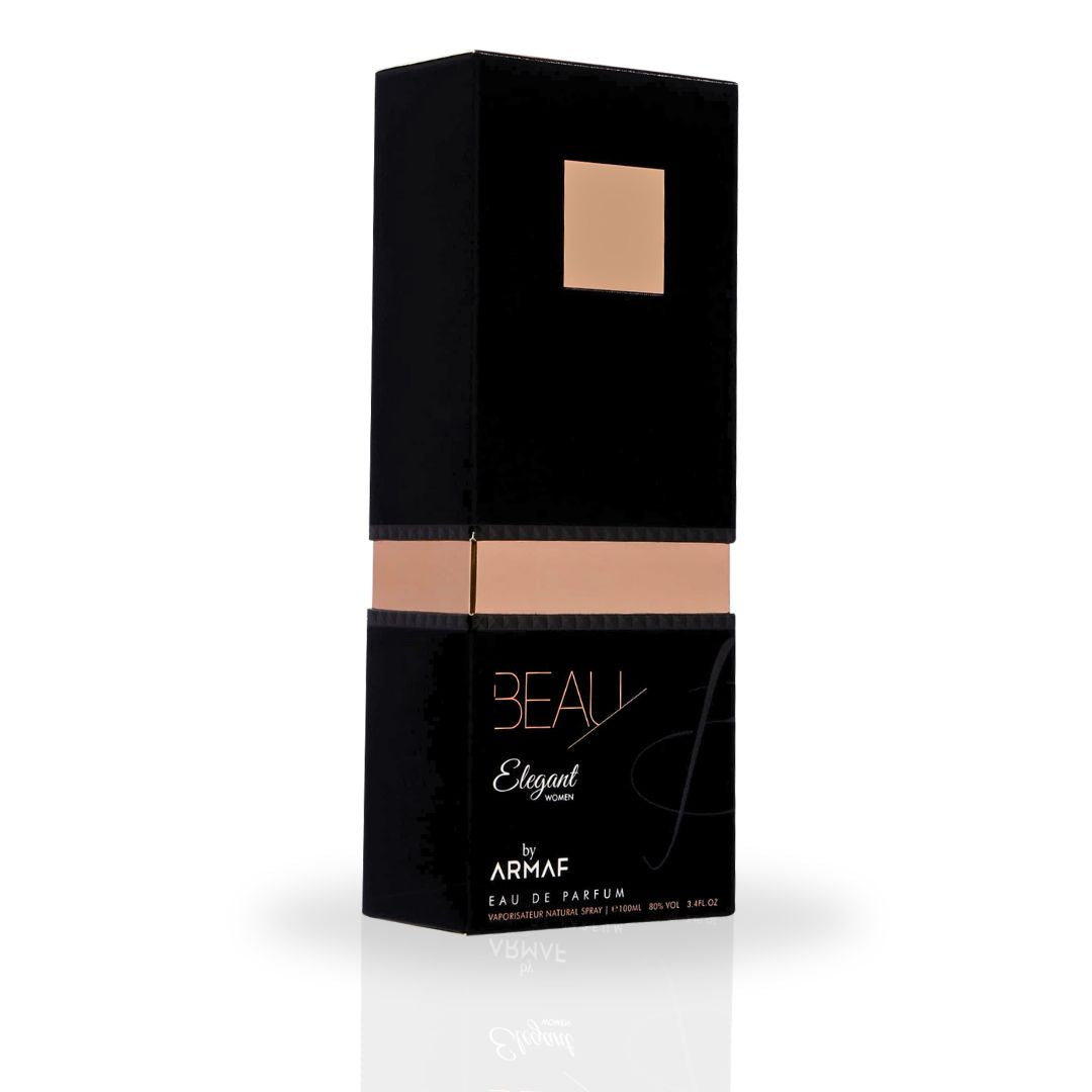 Beau Elegant EDP Spray 100ML (3.4 OZ) By Armaf | Exude Timeless Charm With This Captivating Fragrance. - Intense Oud