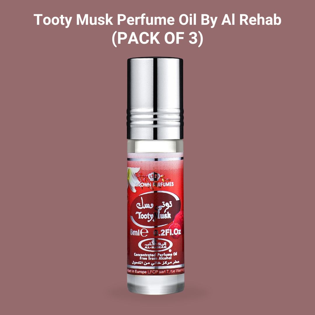 Tooty Musk 6ml (0.2 OZ) Perfume Oil By Al Rehab (PACK OF 3)