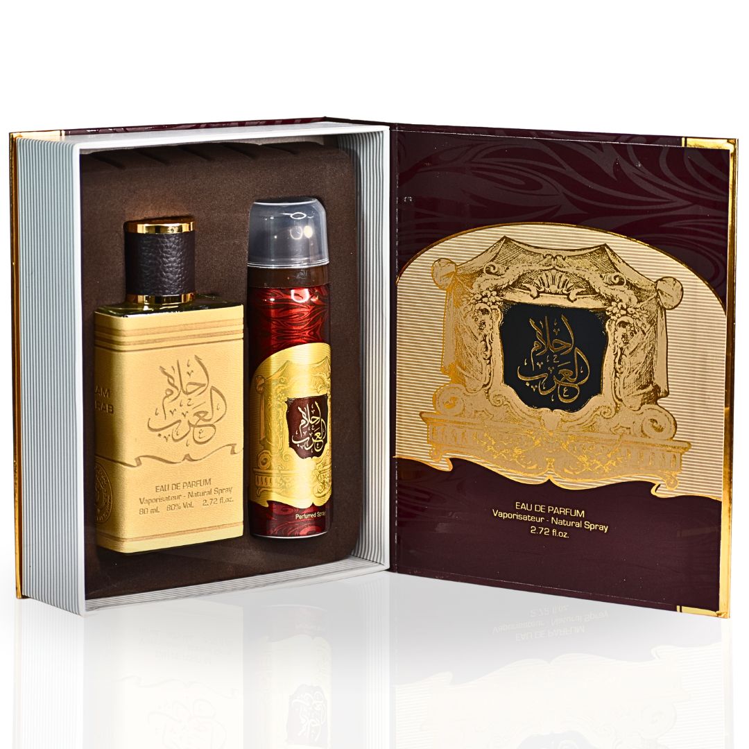 Ahlam Al Arab EDP Spray 80ML (2.72 OZ) With DEO By Ard Al Zaafaran | Long Lasting, Luxurious, Captivating Fragrance.