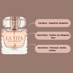 La Vita EDP Spray 100ML (3.4 OZ) by Maison Alhambra | Long Lasting, Fruity, Floral, Leathery, Luxurious Fragrance.