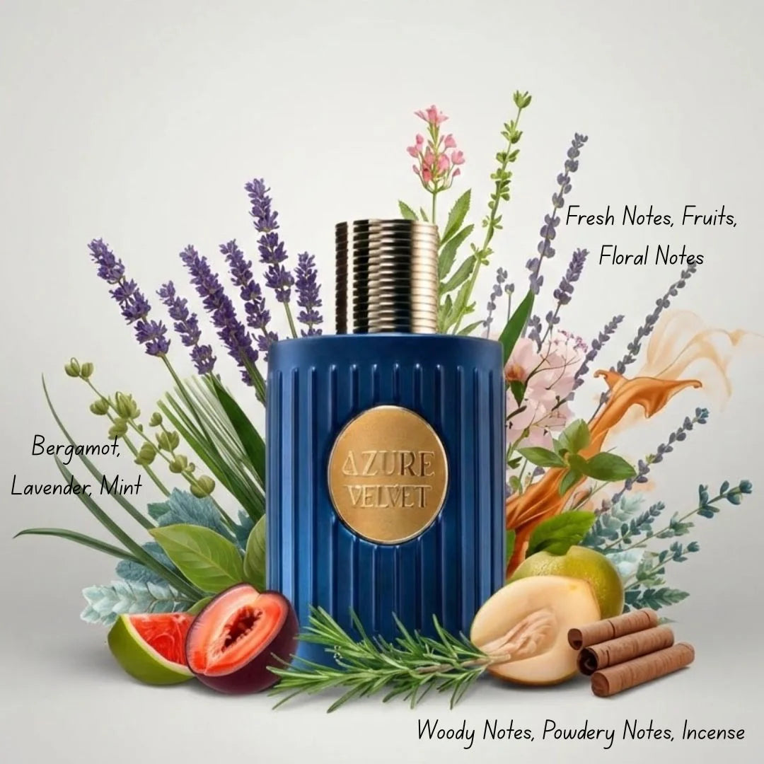 Azure Velvet Eau de Parfum Spray 100ml (3.4 oz) by Khadlaj