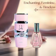 Yara EDP Spray 100ML (3.4 OZ) by Lattafa & Mini Yara EDP Spray 50ML (1.7 OZ) by Ard Al Zaafaran. (ETHEREAL BUNDLE)