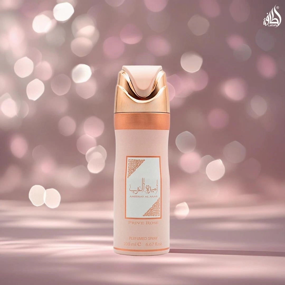 Ameerat Al Arab Prive Rose Deodorant Spray 200ml (6.76 oz) by Lattafa