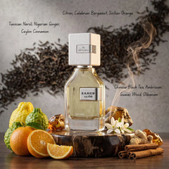Saheb Intense Eau de Parfum spray by Ard Al Zaafaran, 100ml, featuring a sleek bottle and elegant fragrance design.