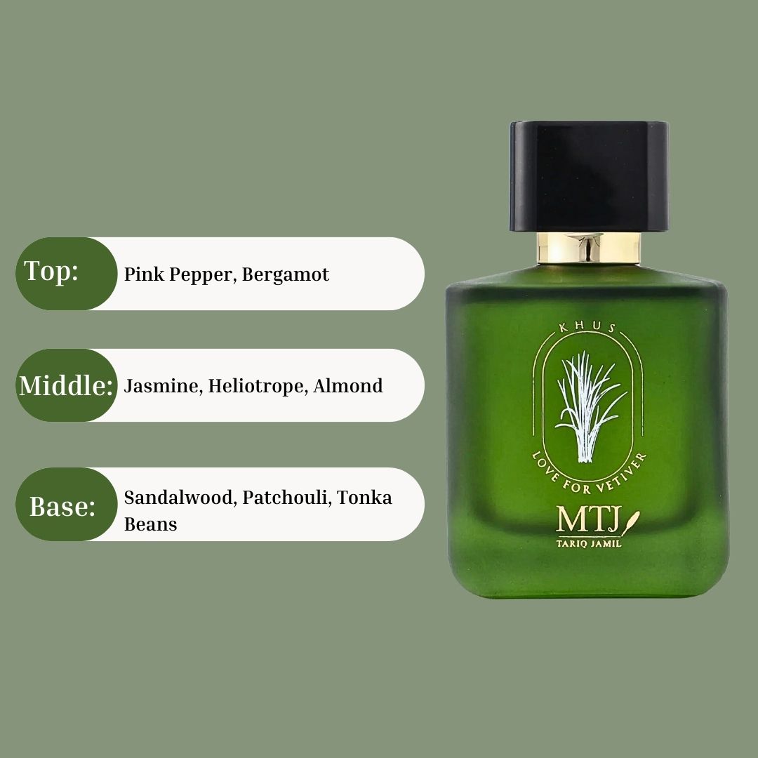 Khus Love For Vetiver EDP Spray 100ML (3.4OZ) by MTJ | Long Lasting, Floral, Warm, Woody, Luxurious Unisex Scent.