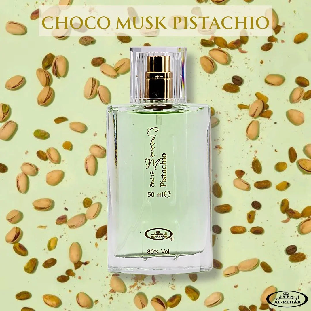 Choco Musk Pistachio Eau De Parfum Spray 50ML (1.65 OZ) by Al Rehab