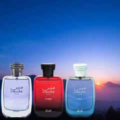 Hawas, Hawas Ice & Hawas Fire Eau De Parfum Sprays 100ML (3.4 OZ) By Rasasi | An Exquisite Trio Of Invigorating, Refined & Masterfully Crafted Fragrances. (THE ULTIMATE COLLECTION)