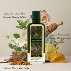 La Fede Magnum Wild Green Eau de Parfum Spray 100ml (3.4 oz) by Khadlaj