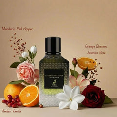 Maison Alhambra Extravagant Lover Eau de Parfum spray 100ml bottle with elegant packaging and floral design.