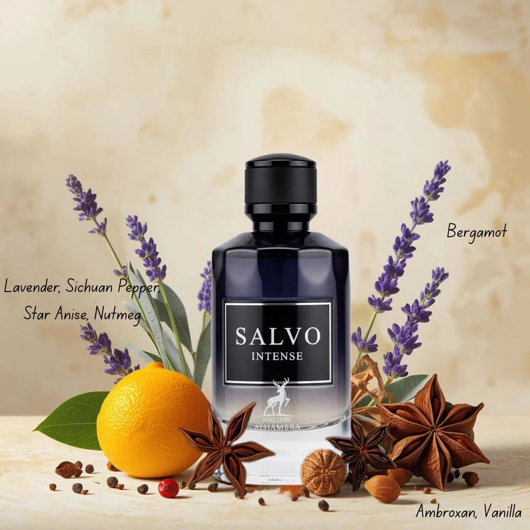 Salvo Intense Eau de Parfum Spray 100ml (3.4 oz) by Maison Alhambra - Intense Oud