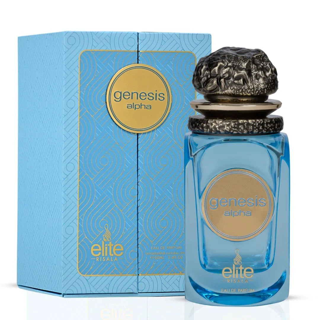 Genesis Omega & Genesis Alpha Eau de Parfum Sprays 100ml (3.4 oz) by Elite Risala (Bundle) - Intense Oud