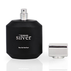 Silver EDP Spray 100ML (3.4 OZ) by Khaadi | Long Lasting, Refreshing, Citrusy, Powdery, Sweet Perfumes.