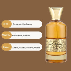 Maqaam EDP Spray 100ML (3.4 OZ) by MTJ | Long Lasting, Warm Woody, Spicy, Leathery, Luxurious Unisex Scent.