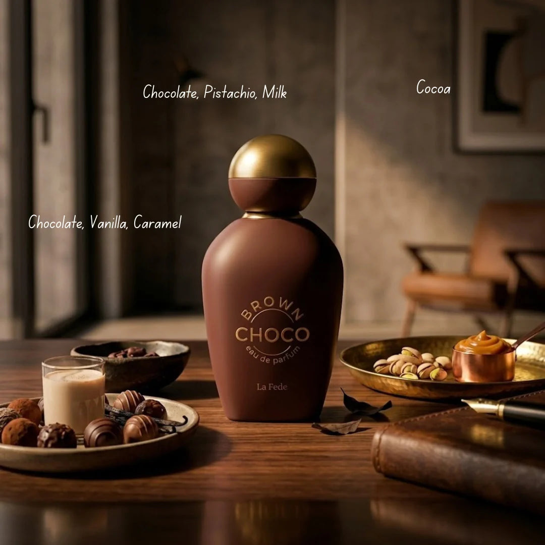La Fede Choco Brown Eau de Parfum Spray 100ml (3.4 oz) by Khadlaj