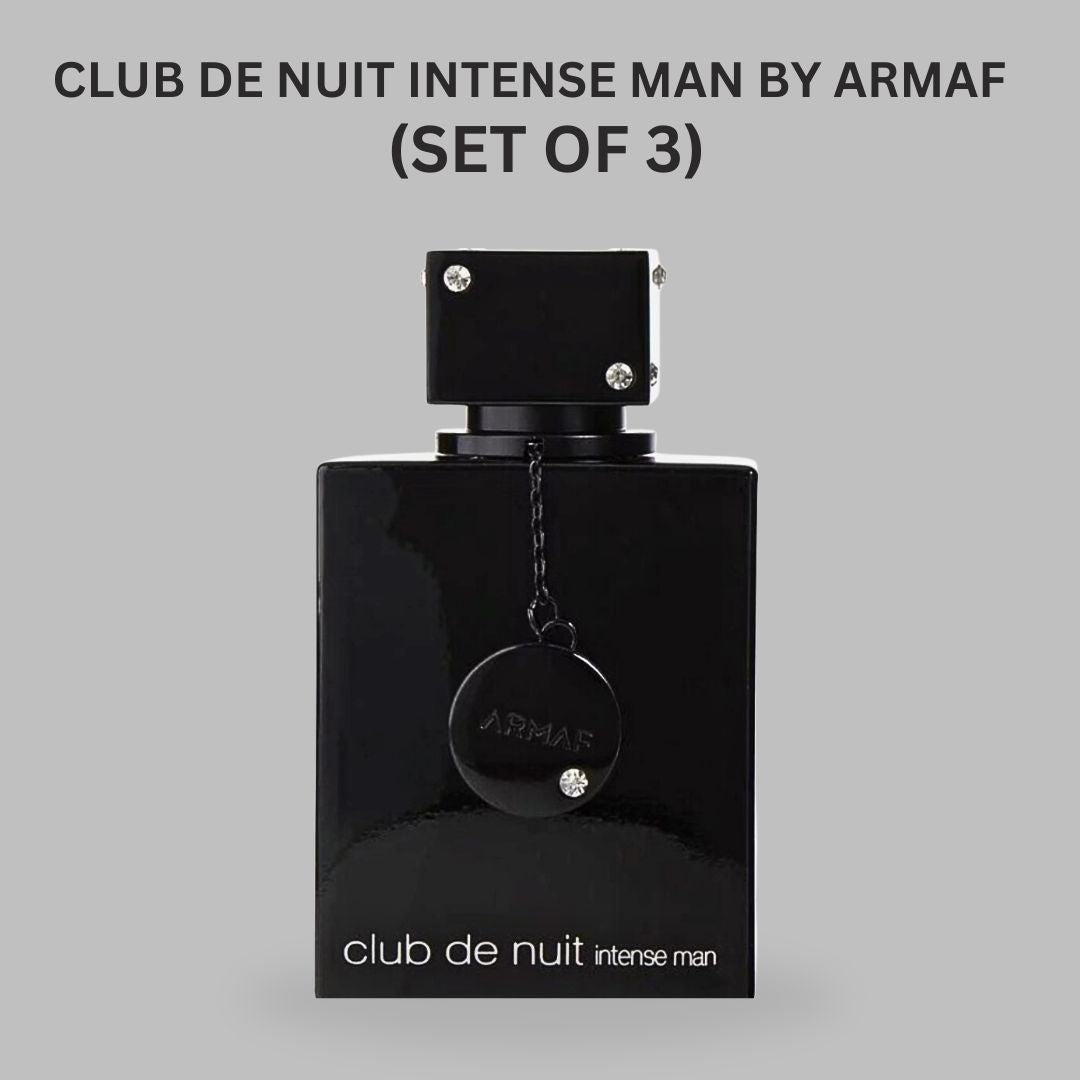 Club De Nuit Intense for Men EDT 105mL (3.6 oz) by Armaf | Long Lasting & Luxurious Cologne For Men. (Pack of 3)