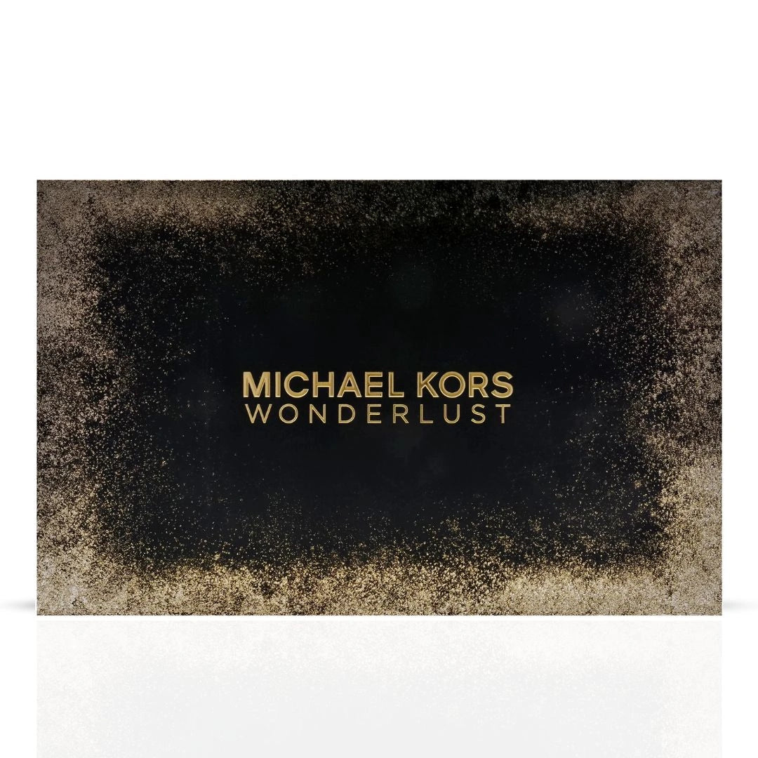 Michael Kors Wonderlust 3Pc Gift Set (3.4oz EDP Spray, 3.4oz Body Lotion, Round Purse)