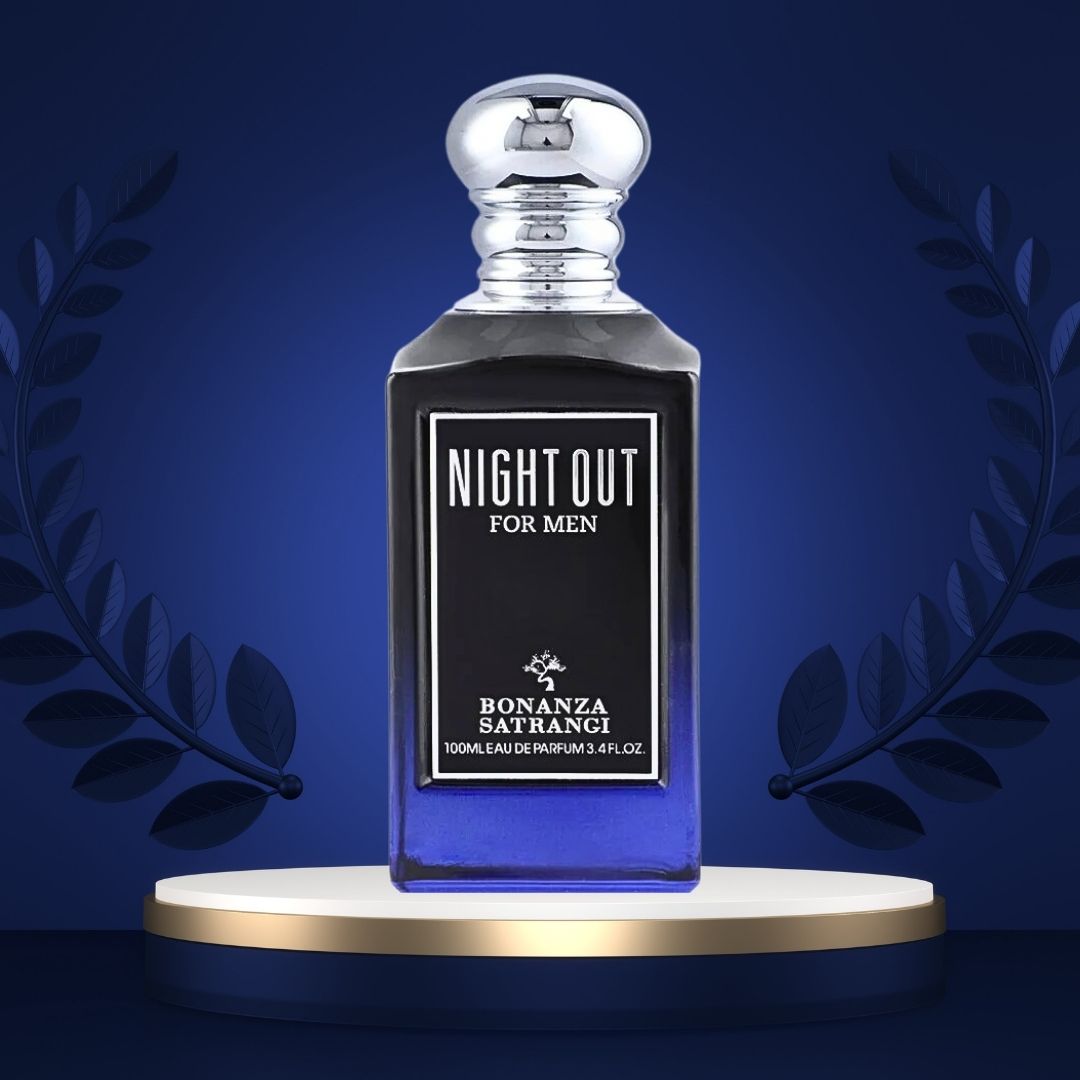 Night Out For Men EDP Spray 100ML (3.4 OZ) by Bonanza Satrangi | Long Lasting, Refreshing, Exotic, Luxurious Fragrances.