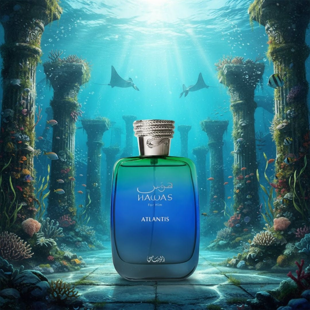 Hawas Atlantis Eau de Parfum Spray 100ml (3.4 oz) by Rasasi - Intense Oud