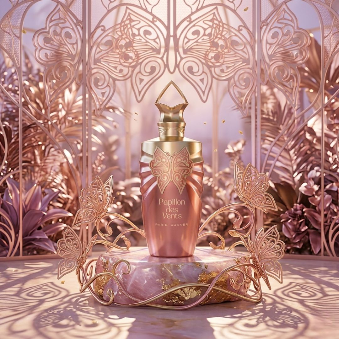 Paris Corner Papillon des Vents Eau de Parfum spray 100ml bottle with elegant packaging and floral design.