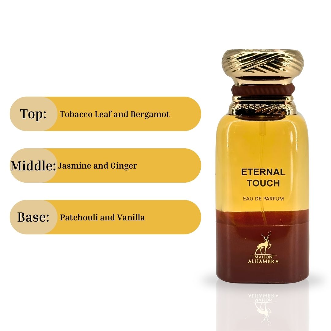 Eternal Touch EDP Spray 100ML (3.4 Z) by Maison Alhambra | Unleash Your Bold Essence with This Luxurious Fragrance.