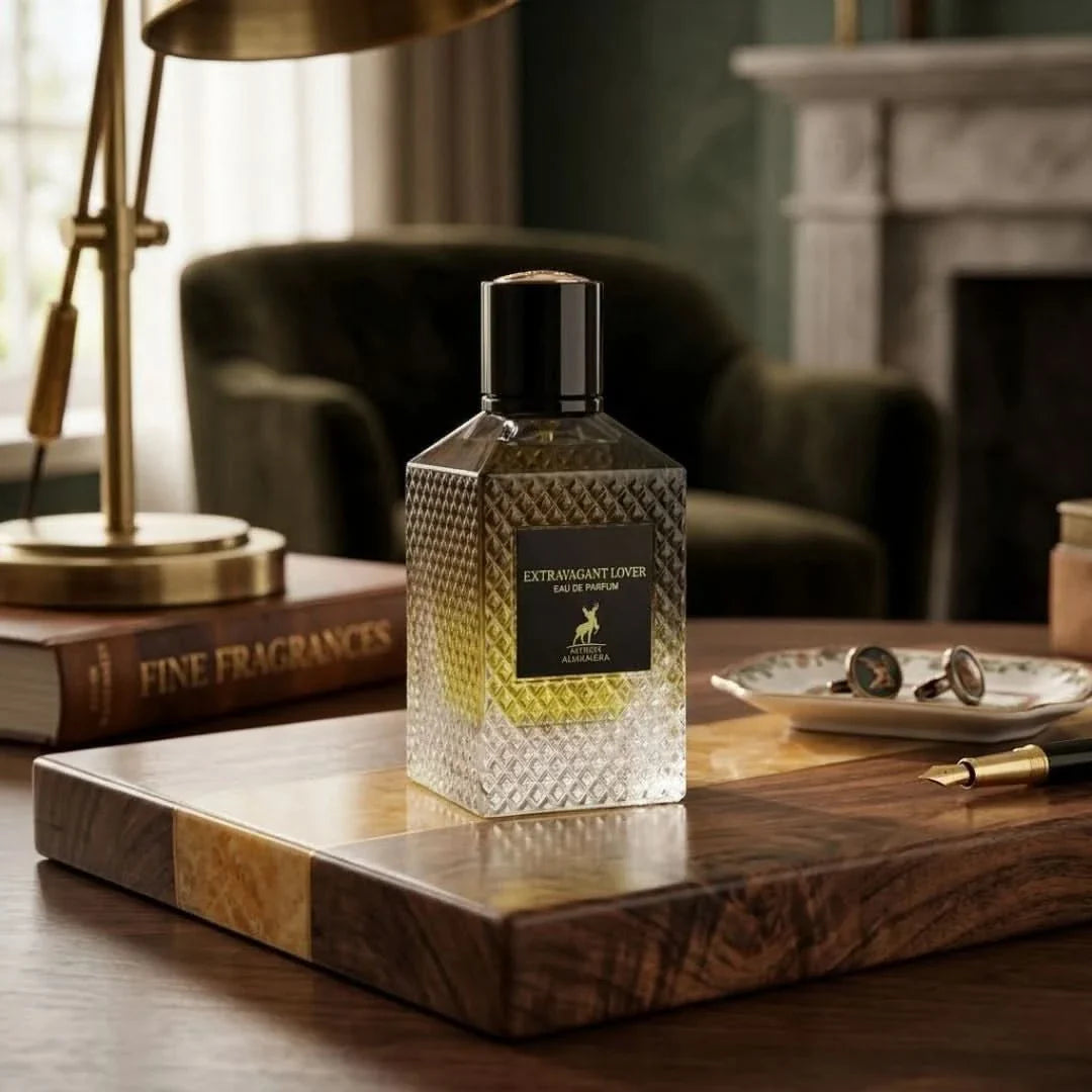 Maison Alhambra Extravagant Lover Eau de Parfum spray 100ml bottle, elegant design and luxurious fragrance for women.